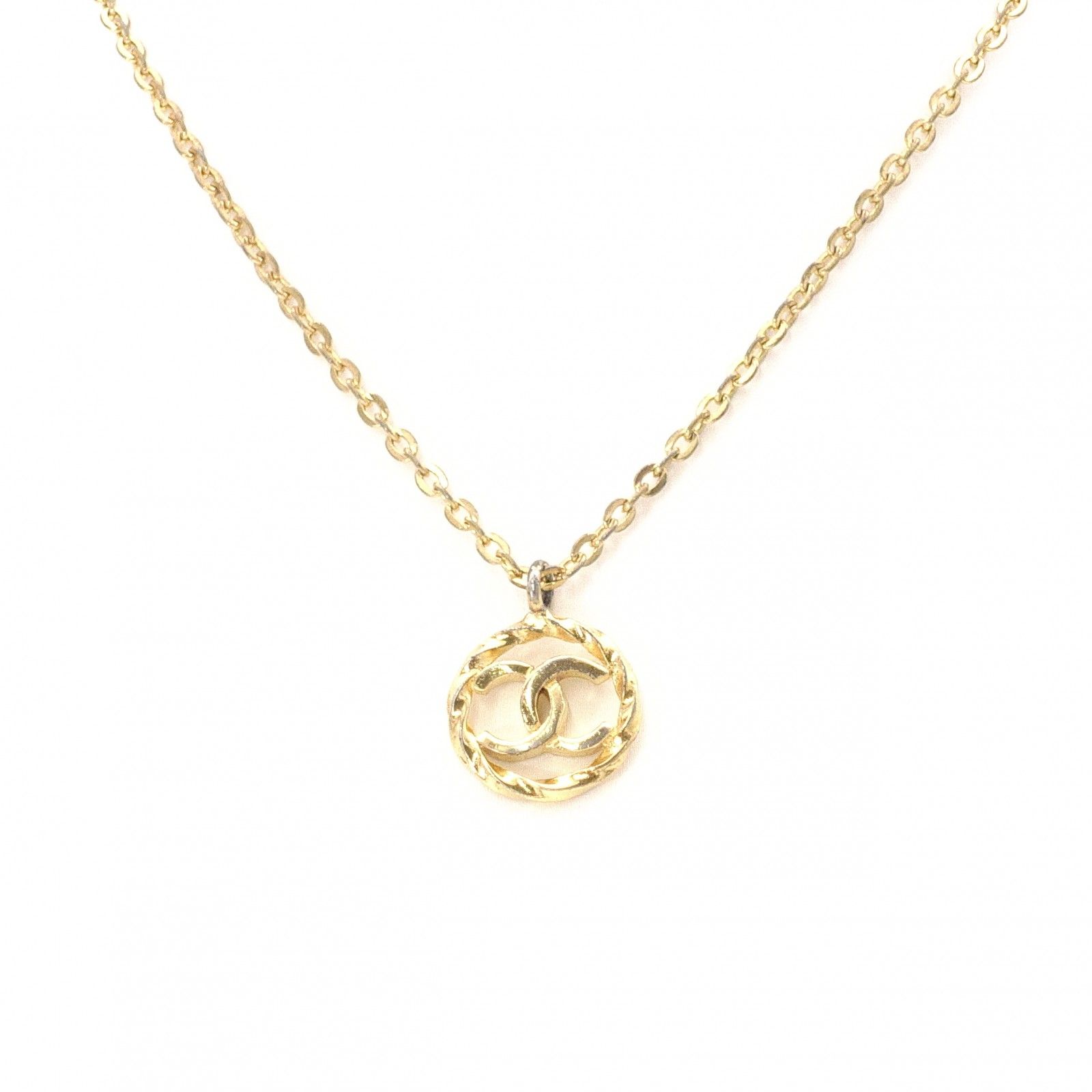 CHANEL シャネル ネックレス ロゴ ゴールド CCマーク ヴィンテージ メッキ