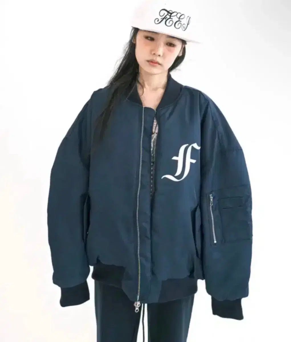 ショップフェアリー 春 ブルゾン ネイビー