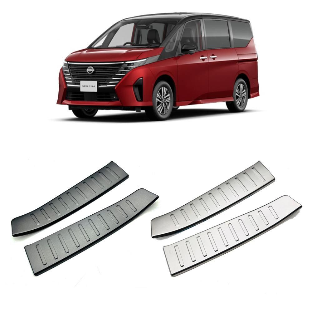 【送料無料】日産 Nissan セレナ Serena C28 2023年式対応 リアゲートガーニッシュ ラゲッジモール テールゲートトリム 304ステンレス製 ブラックチタン ヘアライン 傷防止 保護 高級感 スタイリッシュ 外装アクセサリー ドレスアップ
