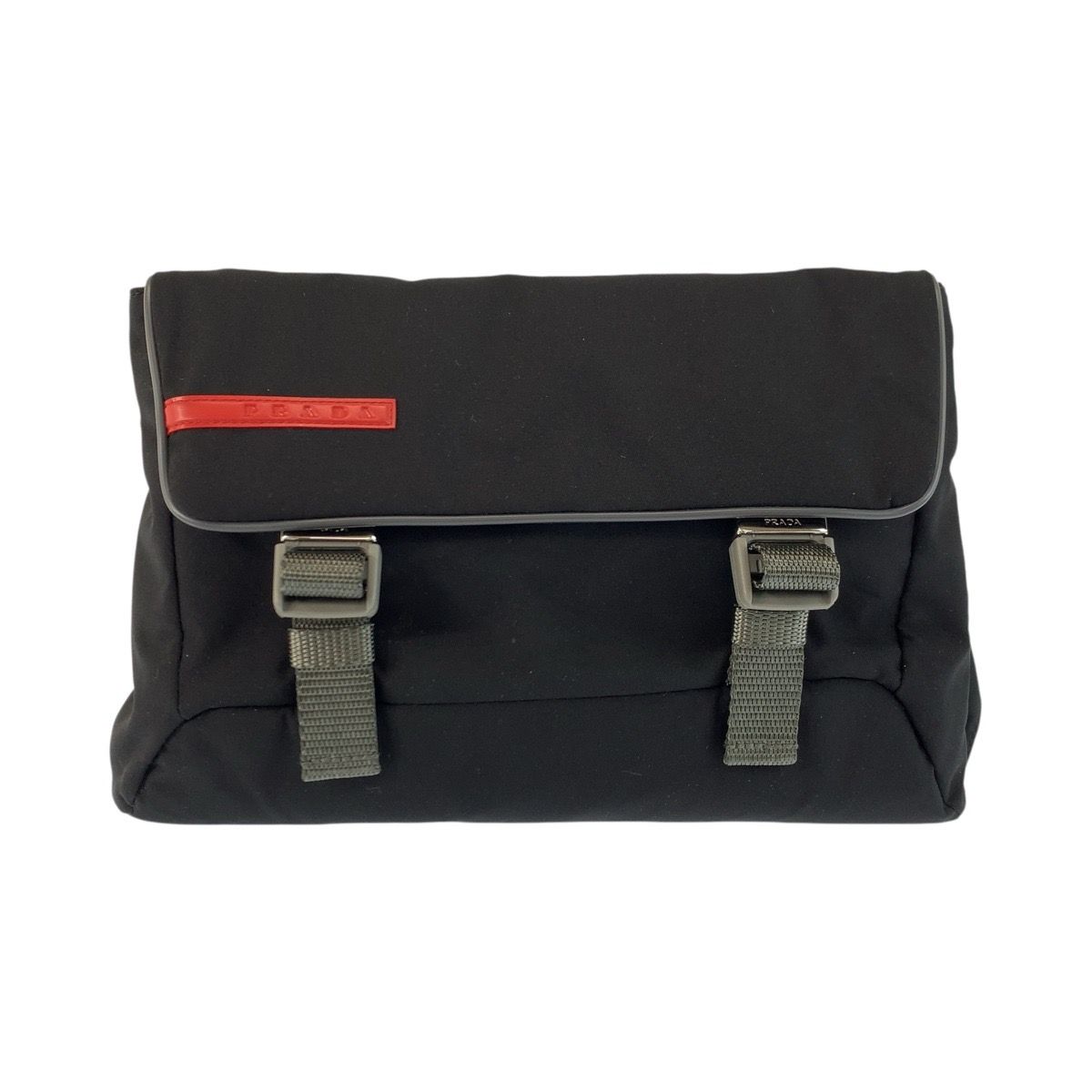 美品 PRADA プラダ プラダスポーツ ブラック グレー シルバー金具 