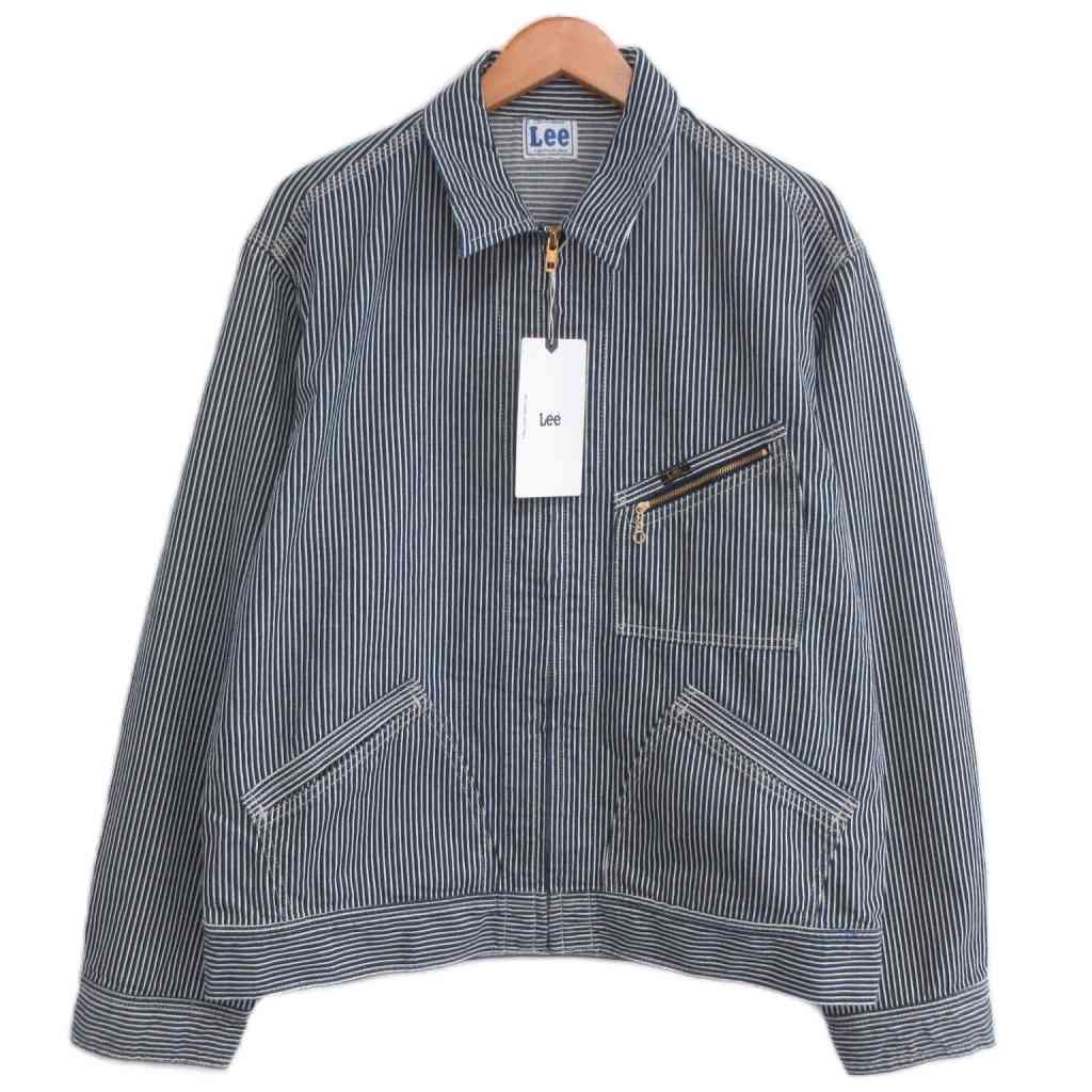 リー LEE 91B ZIP-UP BLOUSON ジップアップブルゾン ヒッコリー デニムジャケット Gジャン XL 紺 ネイビー