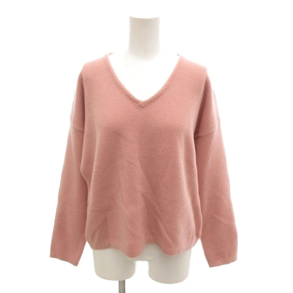 ルトロワ Letroyes 美品 ニット セーター S ピンク Vネック 長袖 