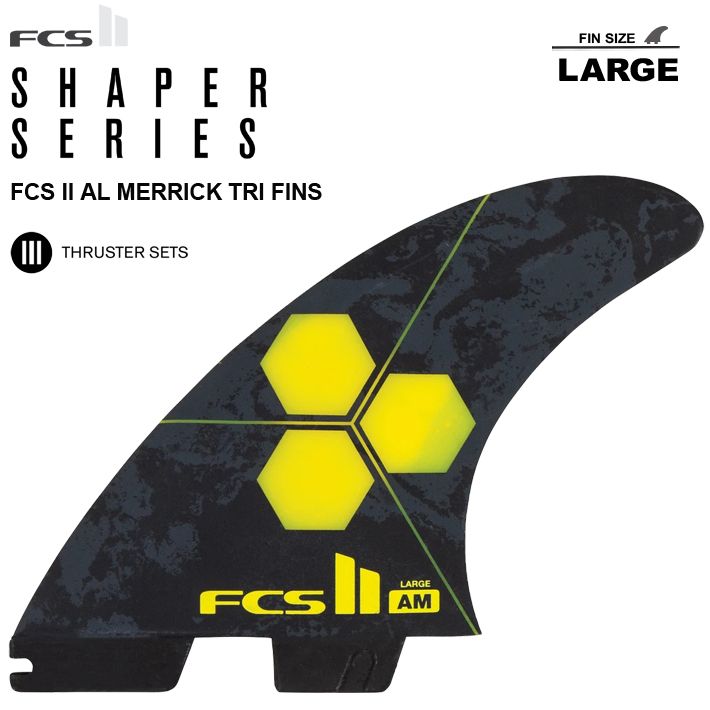 FCS2 フィン 送料無料！ FCS2 AL MERRICK PC TRI FINS S/M/Lサイズ