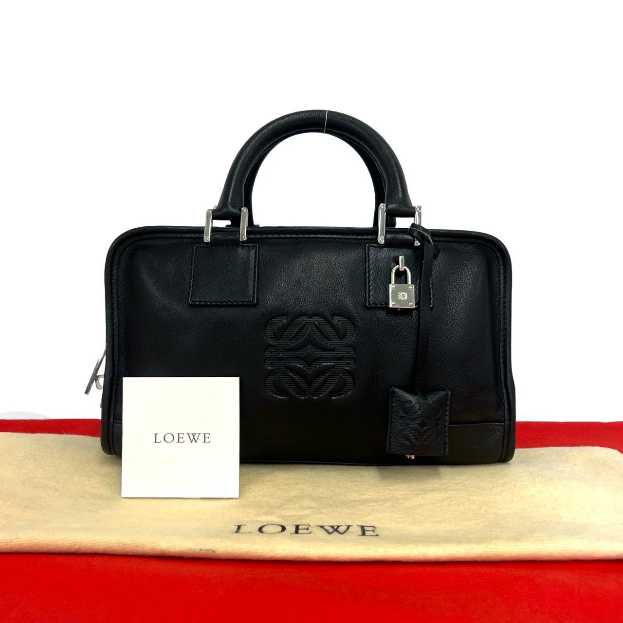 極 美品 袋付き LOEWE ロエベ ヴィンテージ アマソナ 28 アナグラム