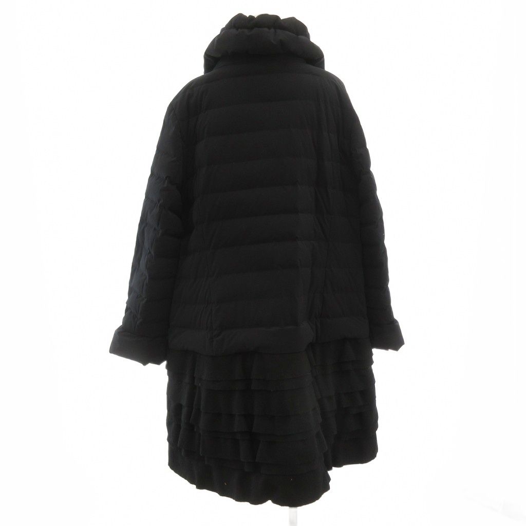 大きいLサイズ✨トゥービーシック★ダウンコート ノーカラー　ブラック トゥービーシック TO BE CHIC ダウンコート 50 黒 ブラック フリル