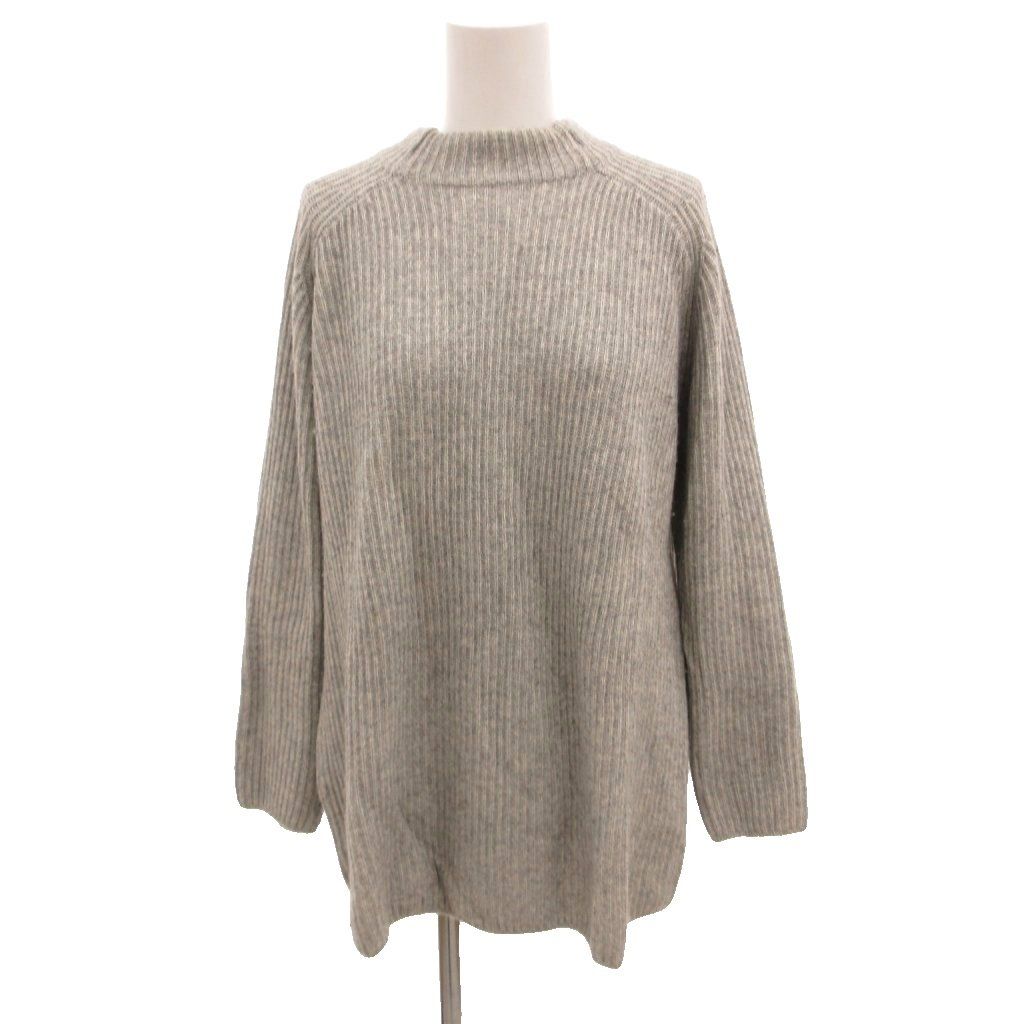 マックスマーラ MAX MARA リブニット セーター 長袖 シルク混 カシミヤ混 S グレー /JS ■ECG006