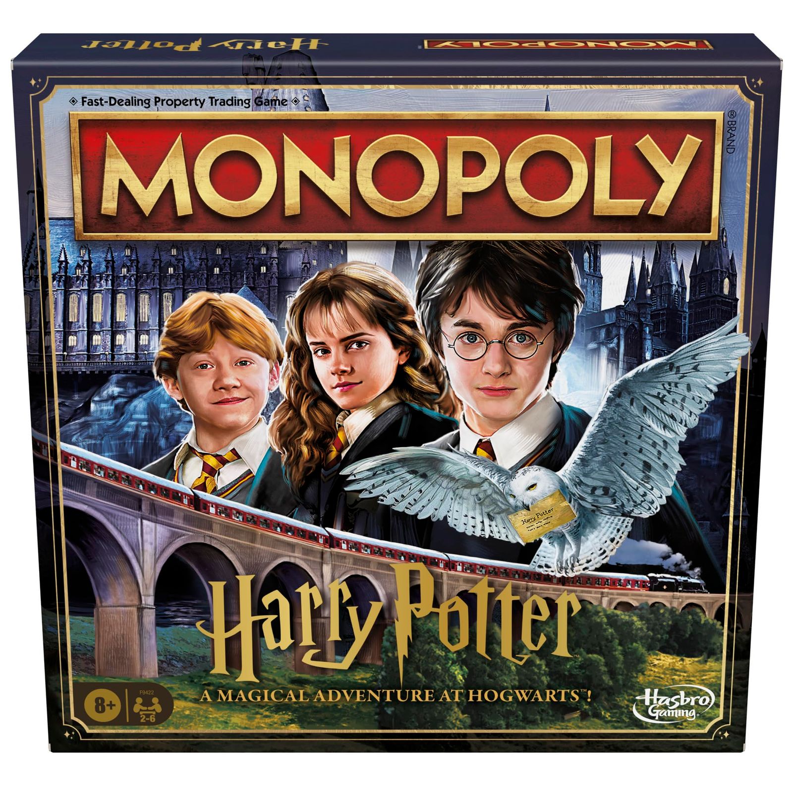 モノポリー ハリーポッター エディション ボードゲーム | ホグワーツ魔法魔術学校の魔法の冒険 | 対象年齢8歳以上 | 2~6人用 | ファミリーゲーム | 子供と大人へのギフト