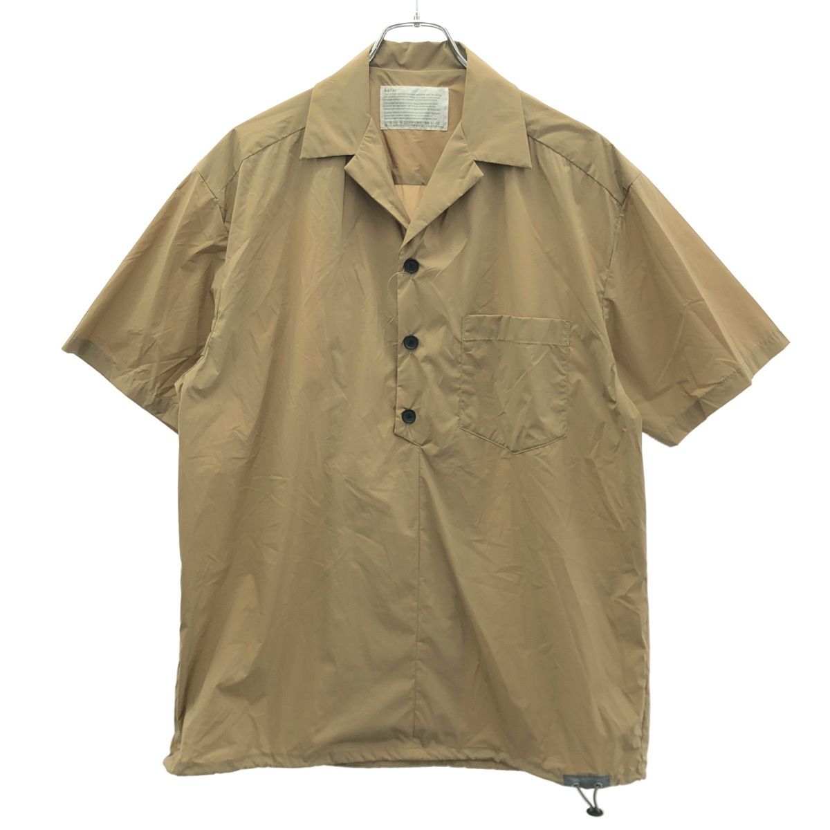 kolor カラー 19SS ストレッチナイロンプルオーバーシャツ 19SCM-B05115 ベージュ系 3