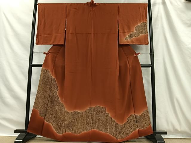 平和屋着物□訪問着 花唐草文 暈し染め 正絹 逸品 未使用 CABH3413ua