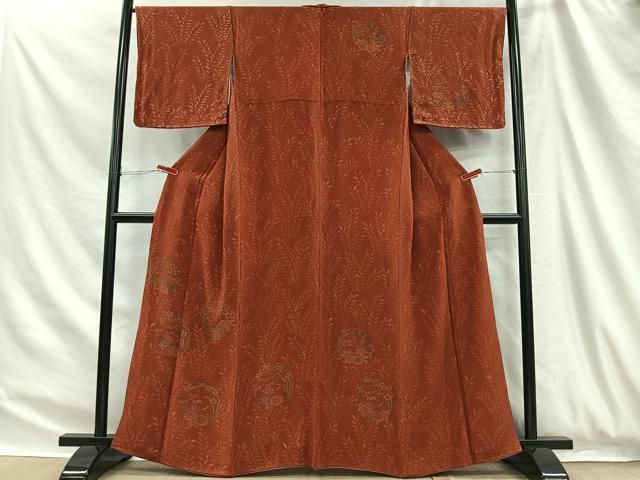 平和屋着物□訪問着 刺繍 花丸文 鬼しぼ縮緬 正絹 逸品 未使用
