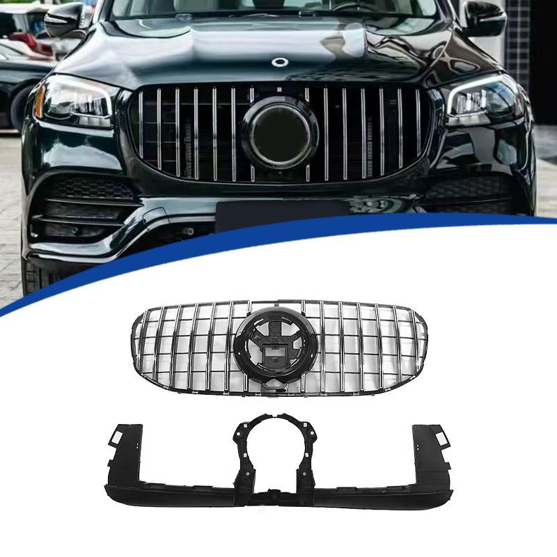 【送料無料】ベンツ Mercedes-Benz GLS X167 2020-2023対応 フロントグリル ラジエーターグリル 縦フィンデザイン ABS製 フィット感向上 保護 外装アクセサリー 高級感 スポーティー スタイリッシュ ドレスアップ カスタムパーツ