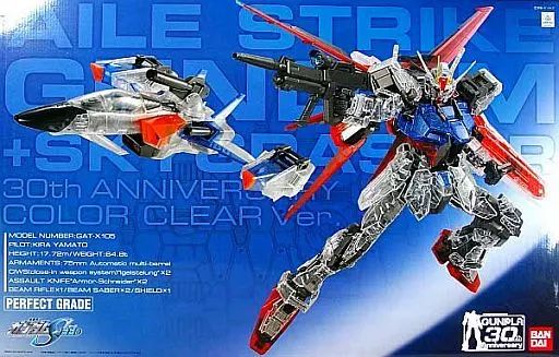 【中古】プラモデル 1/60 PG GAT-X105 エールストライクガンダム+FX-550 スカイグラスパー 30周年記念カラークリアVer. 「機動戦士ガンダムSEED」 [0163112]