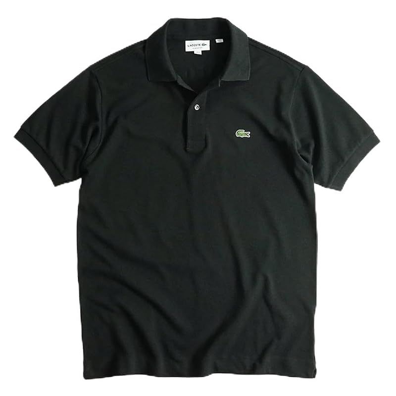 【新品】 [ラコステ] L1212/L1264 半袖 ポロシャツ メンズ 鹿の子 世界流通モデル 2(XS)～9(4XL) ブラック/031 Size 4 [並行輸入品]