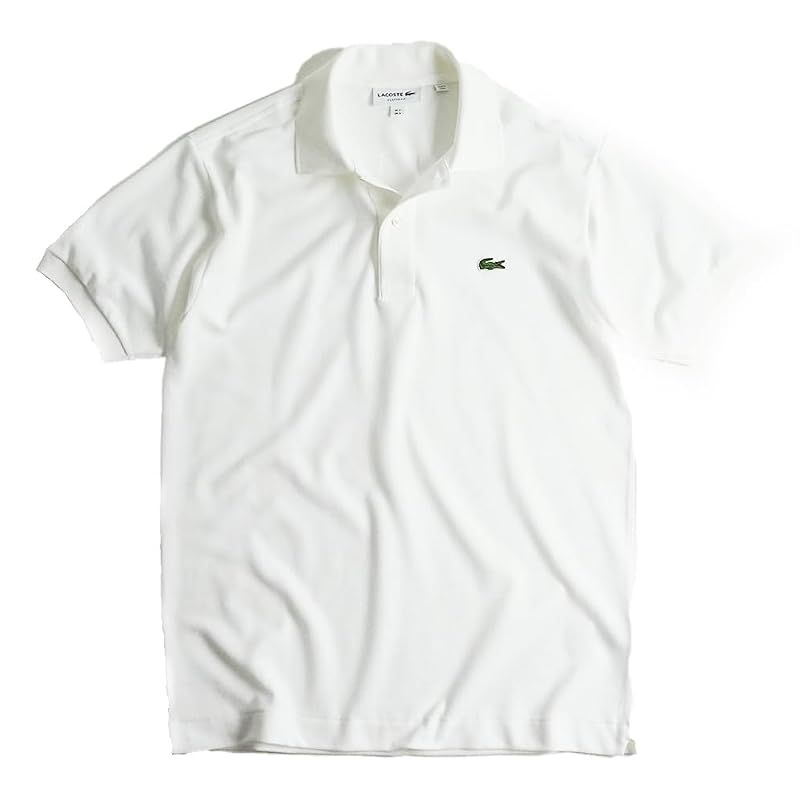 【新品】 [ラコステ] L1212/L1264 半袖 ポロシャツ メンズ 鹿の子 世界流通モデル 2(XS)～9(4XL) ホワイト/001 Size 3 [並行輸入品]