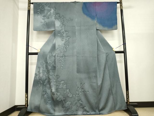 平和屋着物●絞り染色作家　藤井浩　訪問着　絞り　蔦草文　正絹　逸品　AABI7594ck
