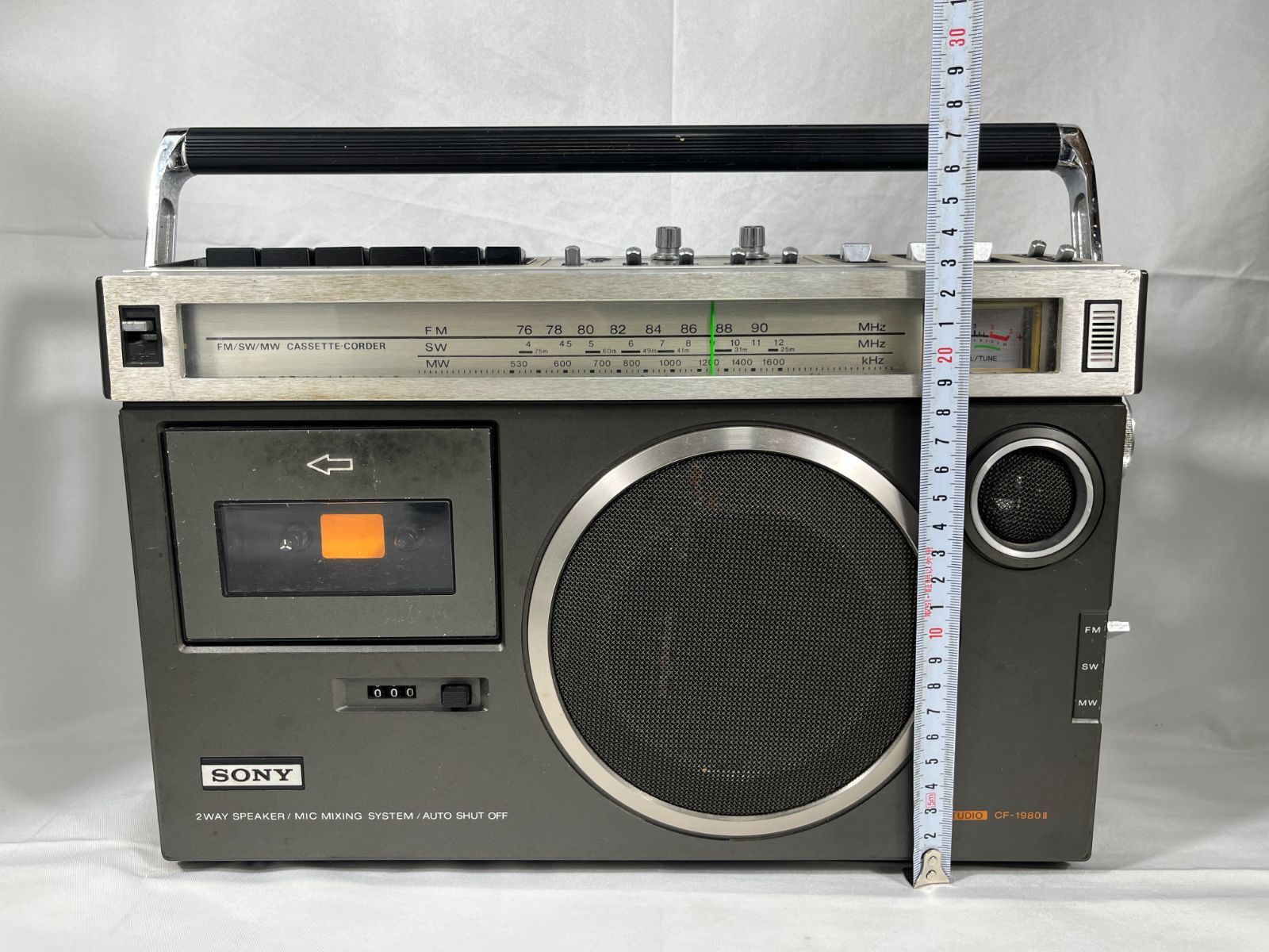 ジャンク品 SONY ソニー CASSETTE-CORDER 3BANDS CF-1980Ⅱ 日本製