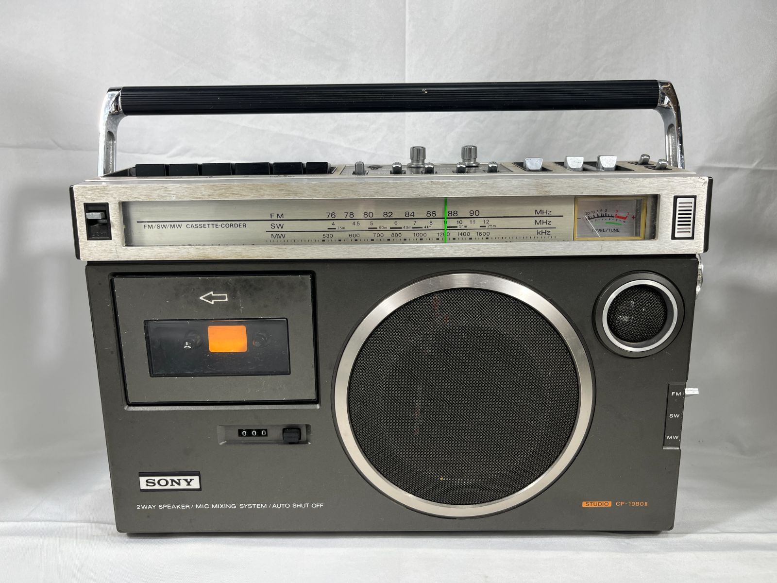 ジャンク品 SONY ソニー CASSETTE-CORDER 3BANDS CF-1980Ⅱ 日本製