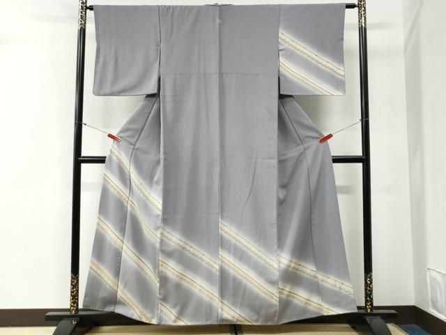 平和屋着物●訪問着　斜線吉祥文　暈し染め　正絹　逸品　CABG0417yc