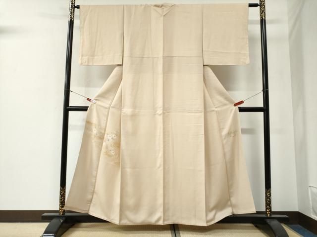 平和屋着物●世界的友禅作家　千地泰弘　色留訪問着　霞草花文　金彩　正絹　逸品　CABG0488yc