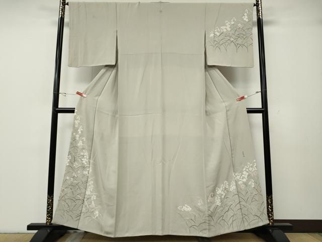 平和屋着物●訪問着　友禅　作家物　草花文　銀座おおぎ屋扱い　正絹　逸品　CABH2499ut
