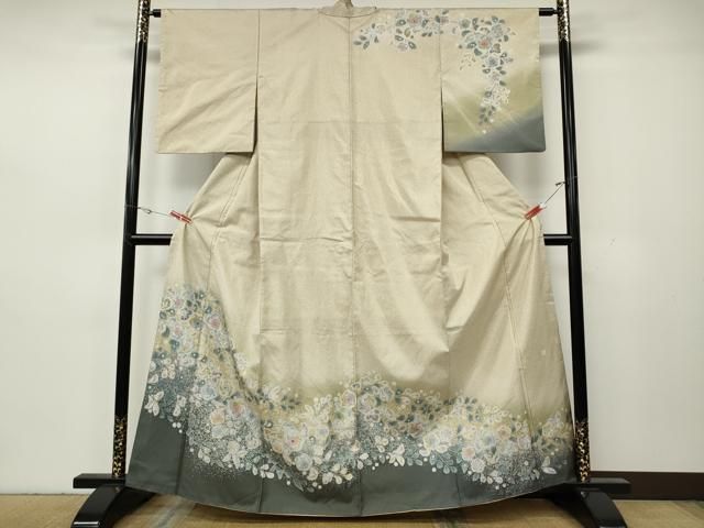 平和屋着物●訪問着　本場染大島紬　辻が花　正絹　逸品　CABH2546ut