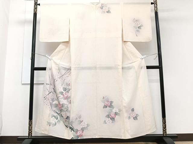 平和屋着物＊夏物　訪問着　絽　枝梅花文　正絹　逸品　CABH5221xi