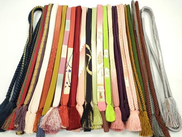 平和屋着物●和装小物　帯締め20本セット　高麗組　大和組　奈良組　鴨川組　金銀糸　未使用あり　逸品　CABH2067ju