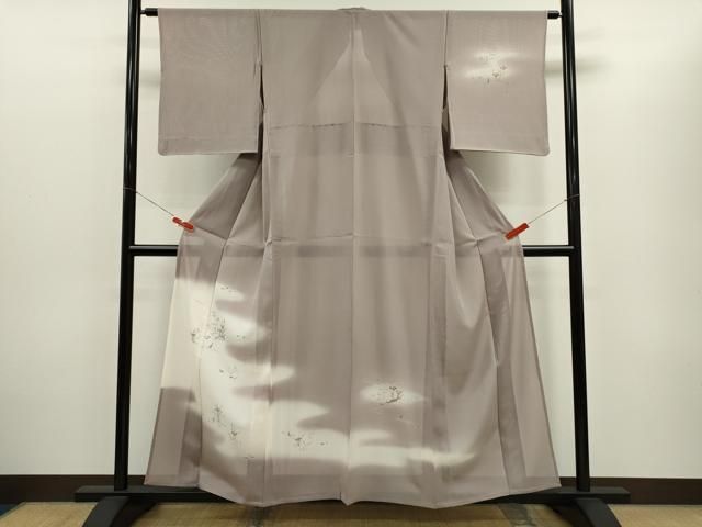 平和屋着物＊夏物　訪問着　絽　友禅　籬草花文　暈し染め　正絹　逸品　CABG2352ze