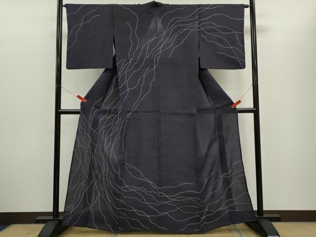 平和屋着物*夏物 訪問着 紗紬 刺し子 正絹 逸品 CABG2372ze