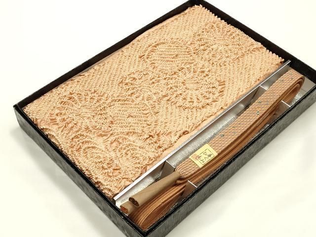 平和屋着物●和装小物　帯締め・帯揚げセット　高麗組　絞り　流水花文　暈し　逸品　未使用　AABJ0996ay