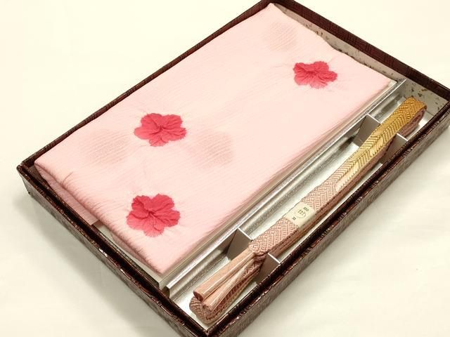 平和屋着物●和装小物　帯締め・帯揚げセット　大正十四年創業 和装小物の老舗 三ッ杵印 紐の渡敬　笹浪組　逸品　未使用　AABJ1001ay