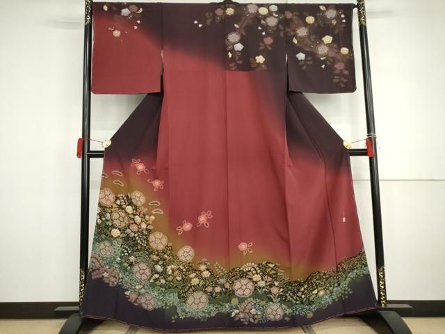 平和屋着物●吉乃一廉　幻の辻が花　訪問着　辻が花　絞り　暈し染め　金彩　正絹　逸品　未使用　AABJ3165cs