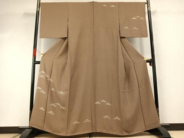 平和屋着物●日本舞踊家 岩井流宗元　岩井友見　訪問着　風景文　正絹　逸品　AABI9313fy