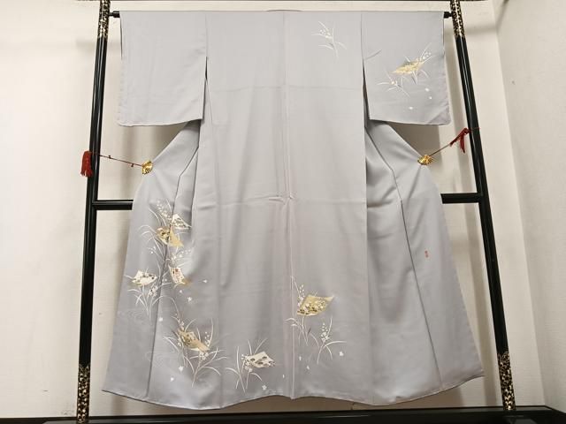平和屋着物●訪問着　作家物　草花文　金彩　正絹　逸品　未使用　AABJ2964ph
