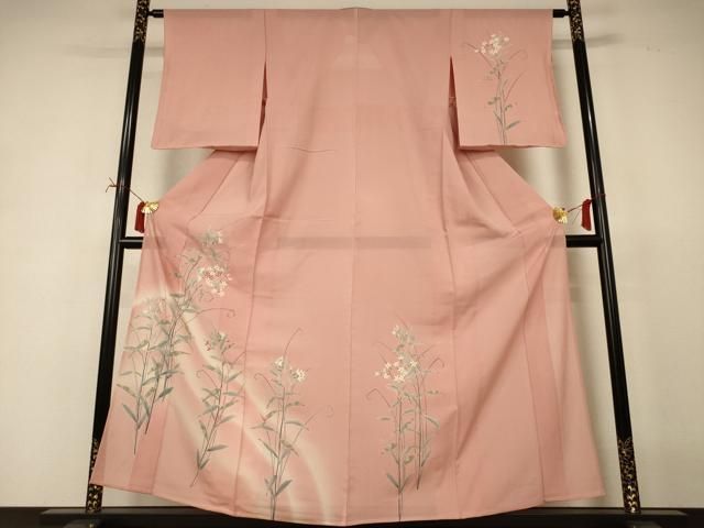 平和屋着物＊夏物　訪問着　絽　草花文　暈し染め　正絹　逸品　未使用　AABJ2500jd
