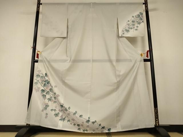平和屋着物＊夏物　訪問着　絽　蔦の葉文　暈し染め　洗える着物　AABJ2501jd