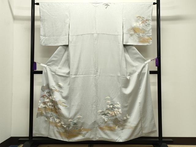 平和屋着物●訪問着 立波松竹梅文 金銀彩 正絹 逸品 CABG4652gh