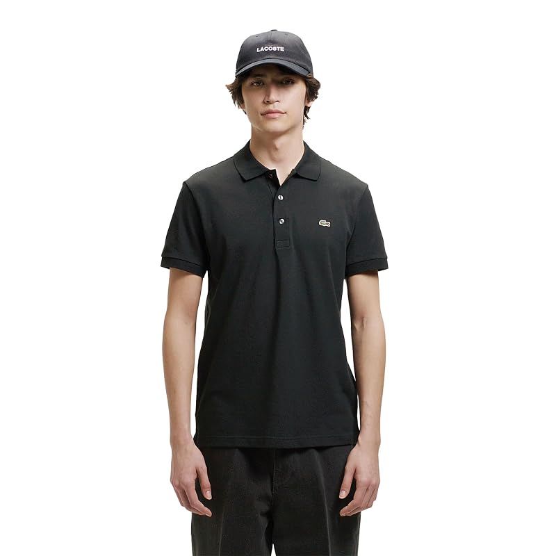 【新品】 [ラコステ] ポロシャツ [公式] スリムフィットソリッドポロシャツ(半袖) メンズ ブラック 4