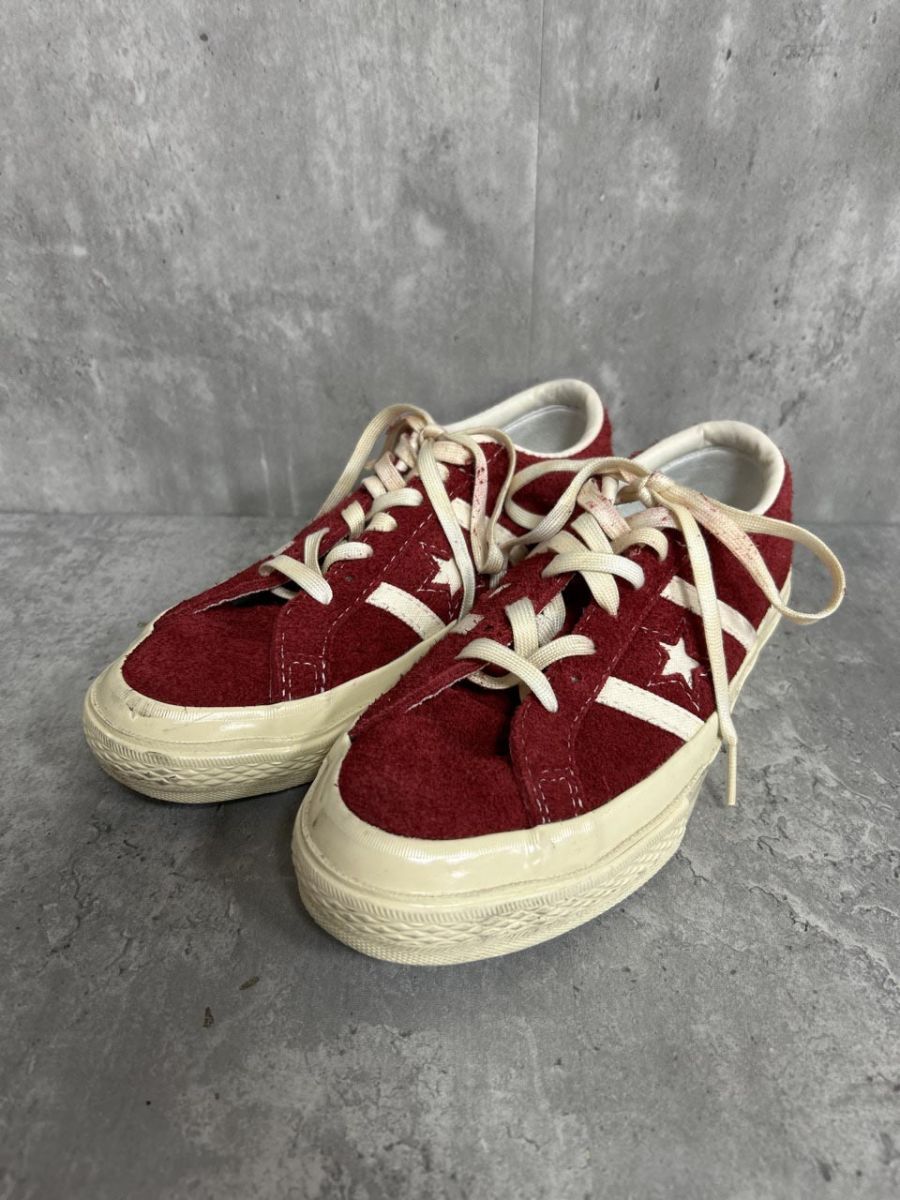 CONVERSE コンバース STAR&BARS SUEDE ローカット スニーカー size23.5cm/赤 ■■◎レディース