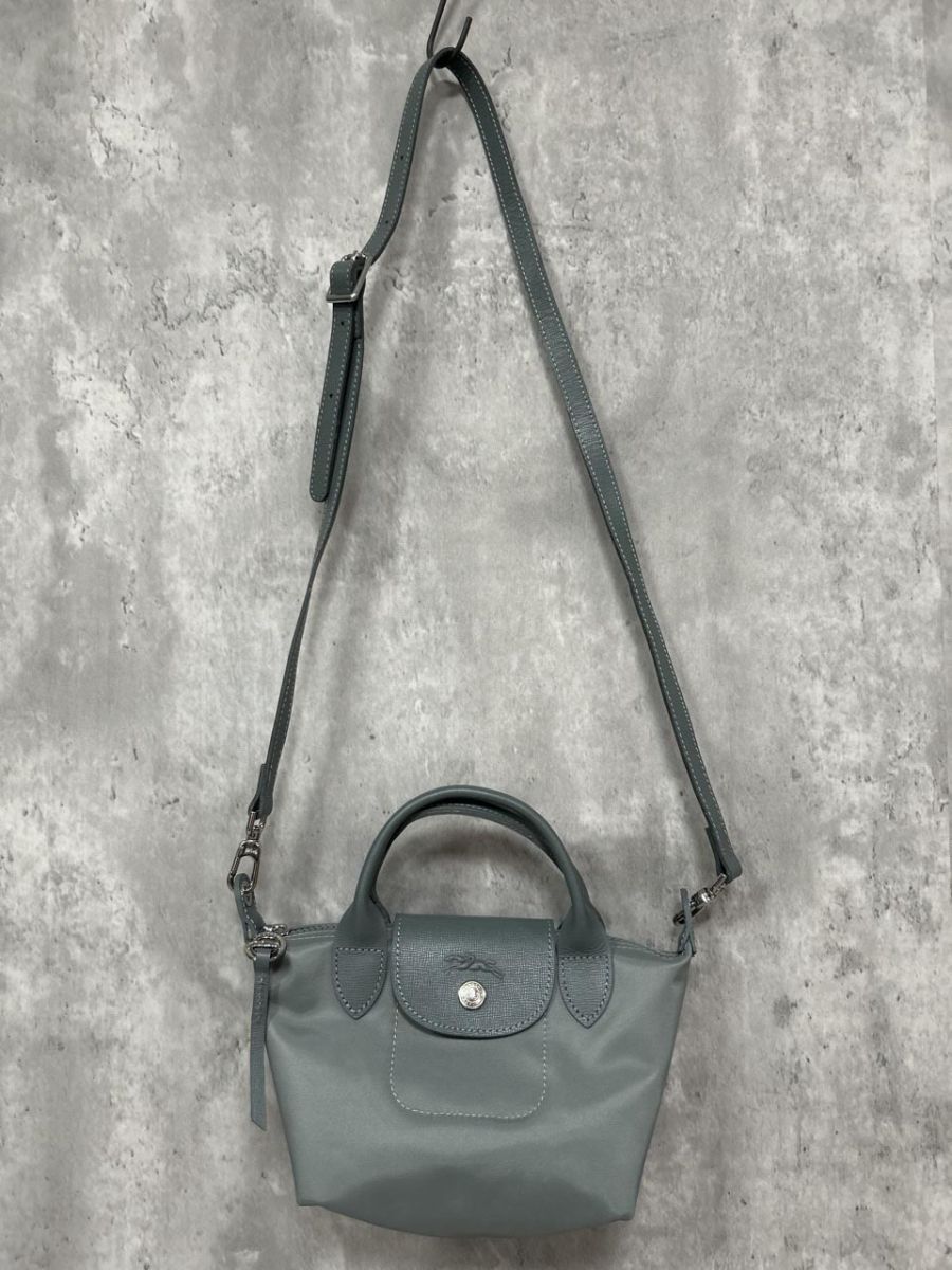 LONGCHAMP ロンシャン ル プリアージュ ネオ ショルダー バッグ sizeXS/グレー ■■◎レディース