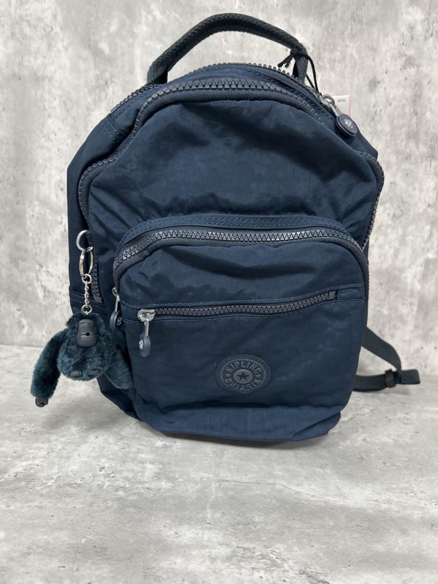 美品 Kipling キプリング タグ付 リュック デイパック バッグ size‐/紺 ■■◎レディース