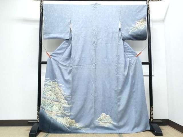 平和屋着物●訪問着　おぼろ染め　重ね絞り　遠山文　暈し染め　正絹　逸品　CABI1471th