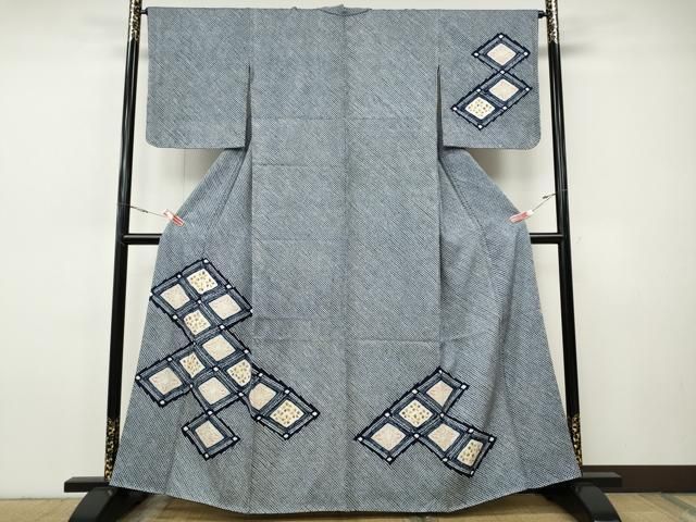 平和屋着物●訪問着　総絞り　菱花文　正絹　逸品　CABH9978ut