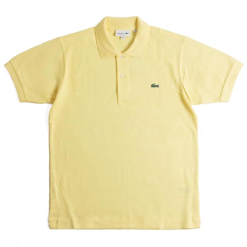 【新品】 [ラコステ] L1212/L1264 半袖 ポロシャツ メンズ 鹿の子 世界流通モデル 2(XS)～9(4XL) イエロー/107 Size 5 [並行輸入品]