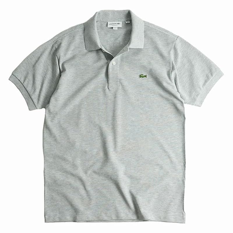 【新品】 [ラコステ] L1212/L1264 半袖 ポロシャツ メンズ 鹿の子 世界流通モデル 2(XS)～9(4XL) ヘザーグレー/CCA Size 6 [並行輸入品]