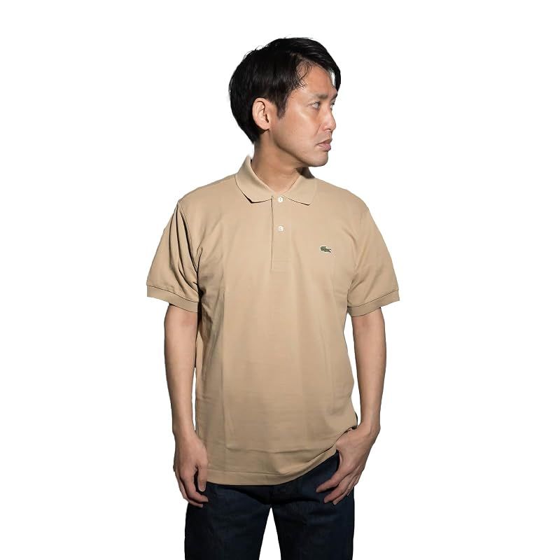 【新品】 [ラコステ] L1212/L1264 半袖 ポロシャツ メンズ 鹿の子 世界流通モデル 2(XS)～9(4XL) ベージュ/02S Size 6 [並行輸入品]
