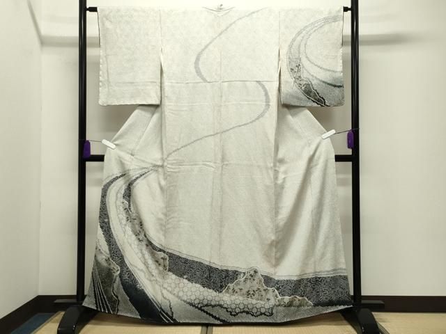 平和屋着物●訪問着　総絞り　刺繍　草花文　金彩　やまと誂製　正絹　逸品　CABI0731gh 33,800円