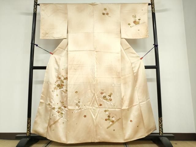 平和屋着物●訪問着　楽器草花文　金彩　正絹　逸品　未使用　DABG2639ud