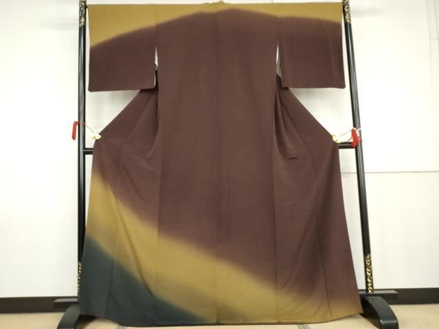 平和屋着物●訪問着　霞文　暈し染め　さが美扱い　正絹　逸品　AABJ9948cs