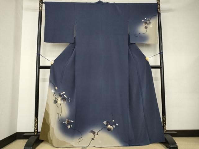 平和屋着物●訪問着　枝花文　暈し染め　金彩　正絹　逸品　AABK0324ck